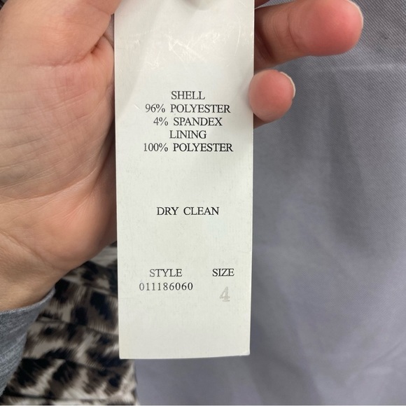 Adrianna Papell Sleeveless Jersey Leopard Print Pleated Sheath Dress Size 4 NWT - Picture 5 of 9